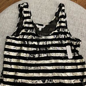 Charming Charlie, sheer tank top, size large